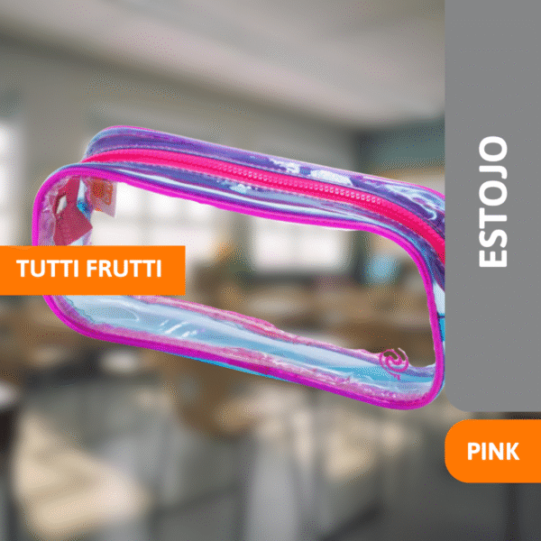 Estojo Transparente Pink Tutti Frutti - BRW - Imagem 2