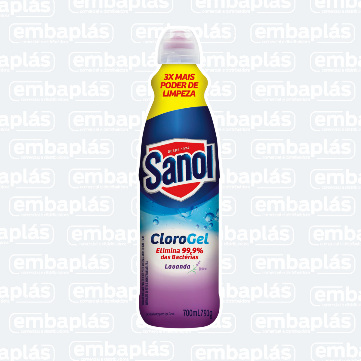 Cloro Gel Lavanda 700ml - SANOL