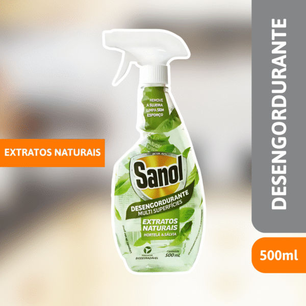 Desengordurante Extratos Naturais C/ Gatilho 500ml - SANOL - Imagem 2