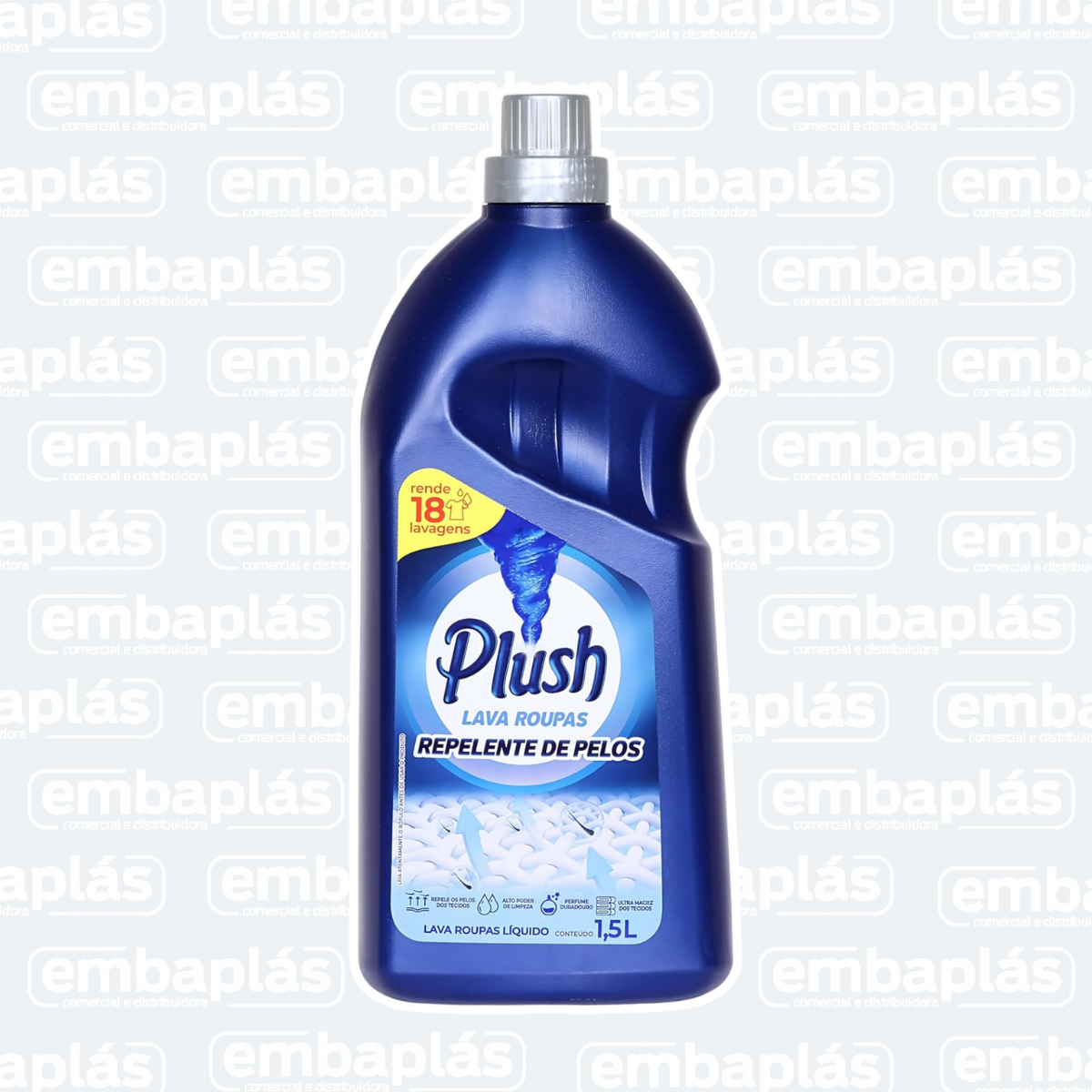 Lava Roupas Líquido Repelente de Pelos Plush 1,5L - SANOL