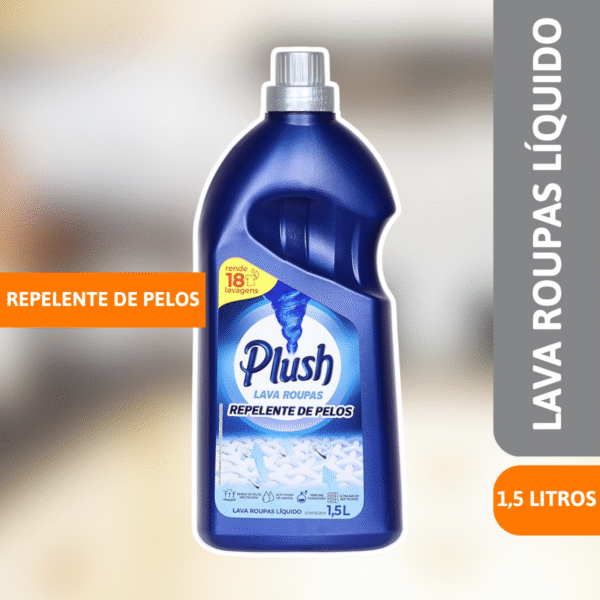 Lava Roupas Líquido Repelente de Pelos Plush 1,5L - SANOL - Imagem 2