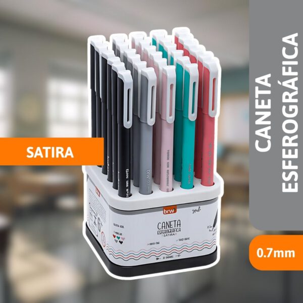Caneta Esferográfica 0,7mm Satira - BRW - Imagem 2