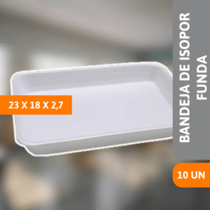 Bandeja De Isopor FF03 Funda 23x18x2cm 10 Un - SPUMAPAC