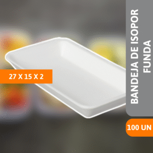 Bandeja De Isopor FF04 Funda 27x15x2cm 10 Un - SPUMAPAC