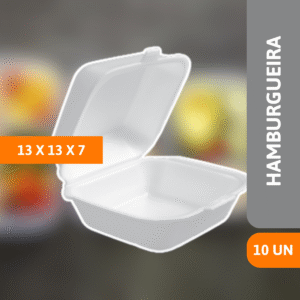 Hamburgueira HF01 13x13x7cm 10 Un -SPUMAPAC