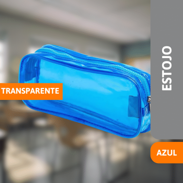 Estojo Transparente Azul - BRW - Imagem 2