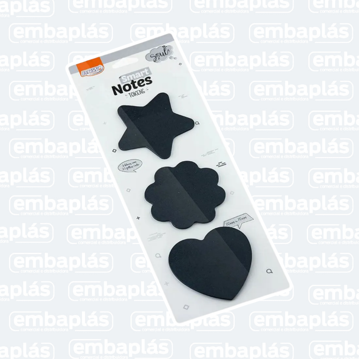 Bloco Smart Notes Tokens 70x70mm - BRW