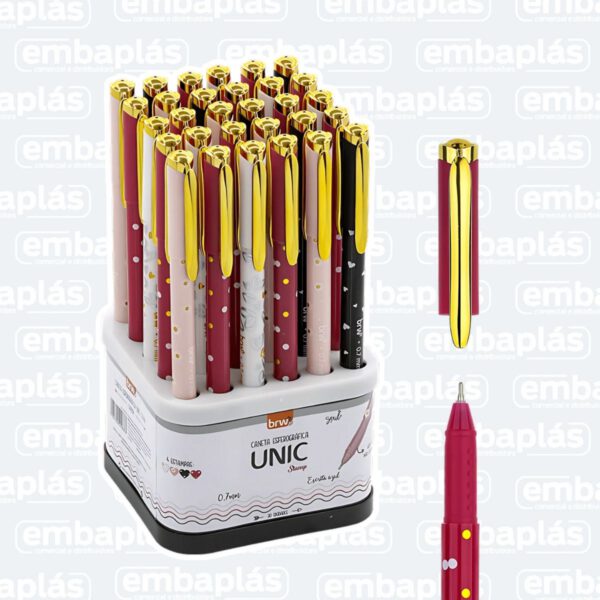 Caneta Esferográfica 0,7mm Unic Stamp - BRW