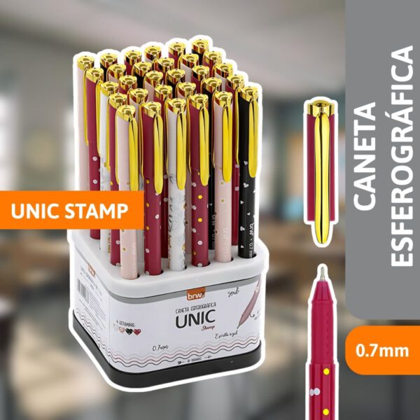 Caneta Esferográfica 0,7mm Unic Stamp - BRW - Imagem 2