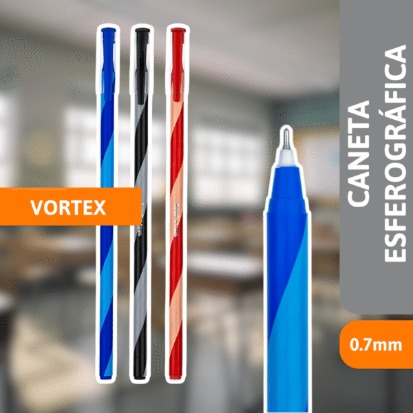 Caneta Esferográfica 0,7mm Vortex - BRW - Imagem 2