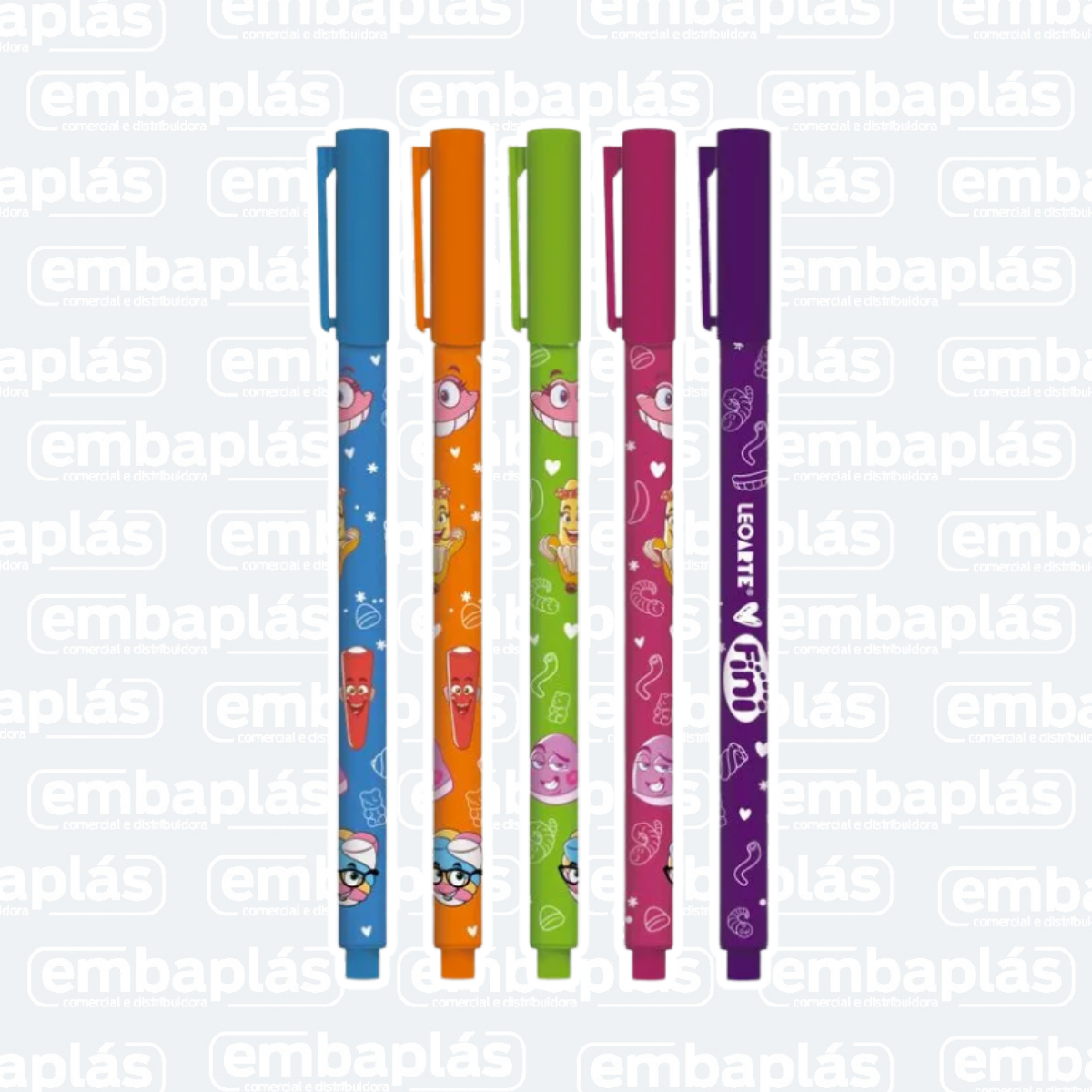 Caneta Gel Corpo Estampado 0.6mm Fini - LEONORA