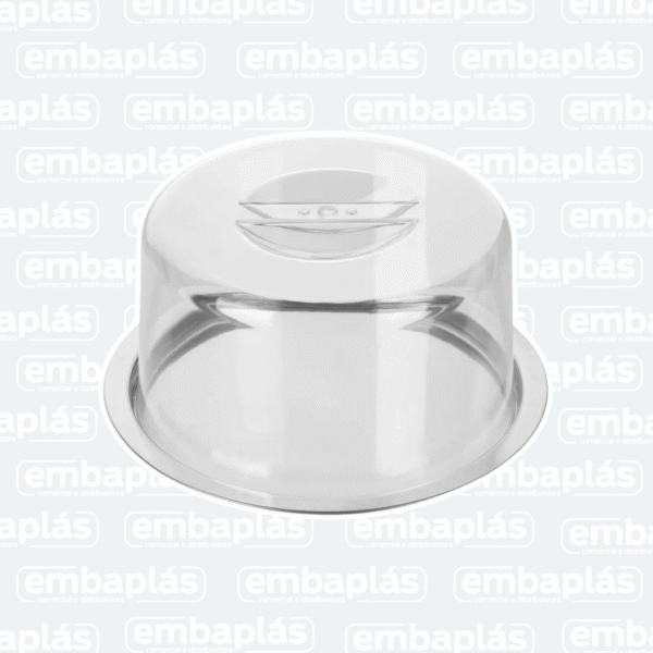 Queijeira Aço Inox Tampa Em Ps Cristal - VIEL