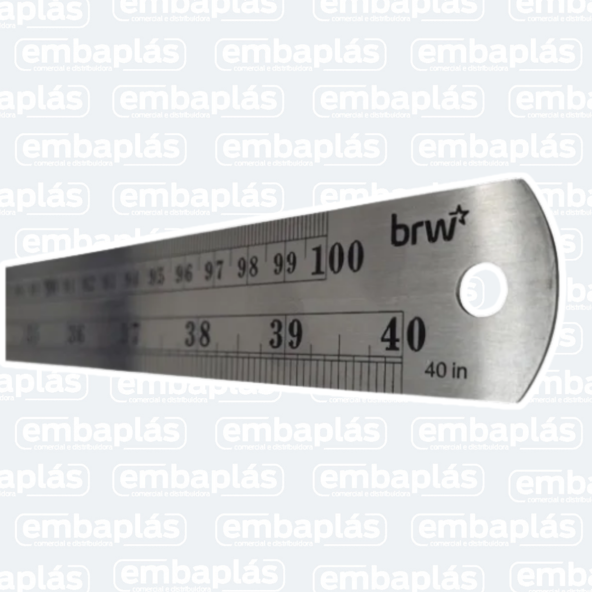 Régua De Aço 100cm - BRW