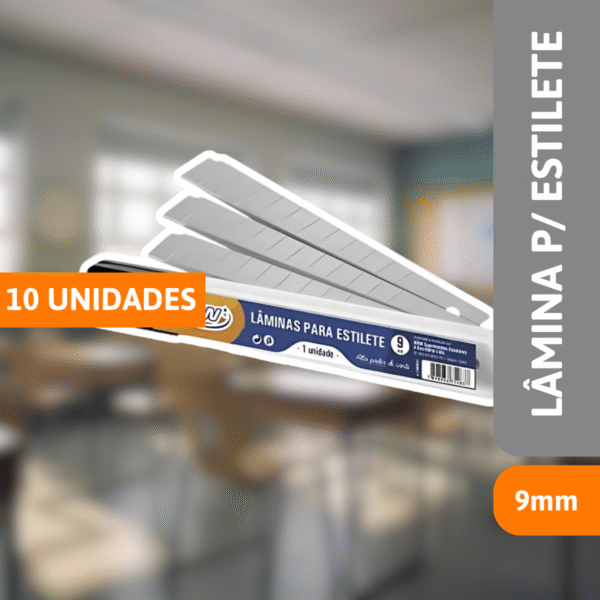 Lamina P/ Estilete Estreita 9mm C/ 10 Un - BRW - Imagem 2