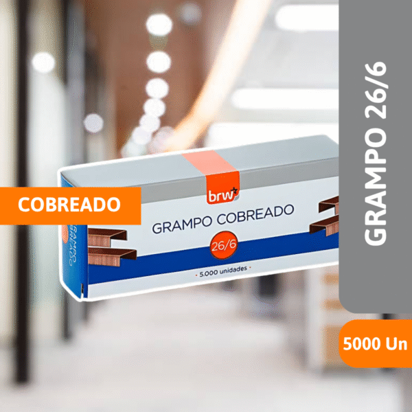 Grampo Cobreado 26/6 C/5000 Un - BRW - Imagem 2