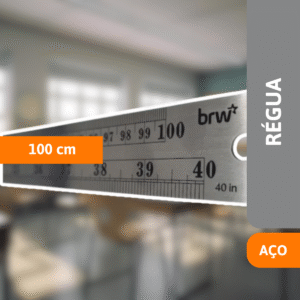 Régua De Aço 100cm - BRW