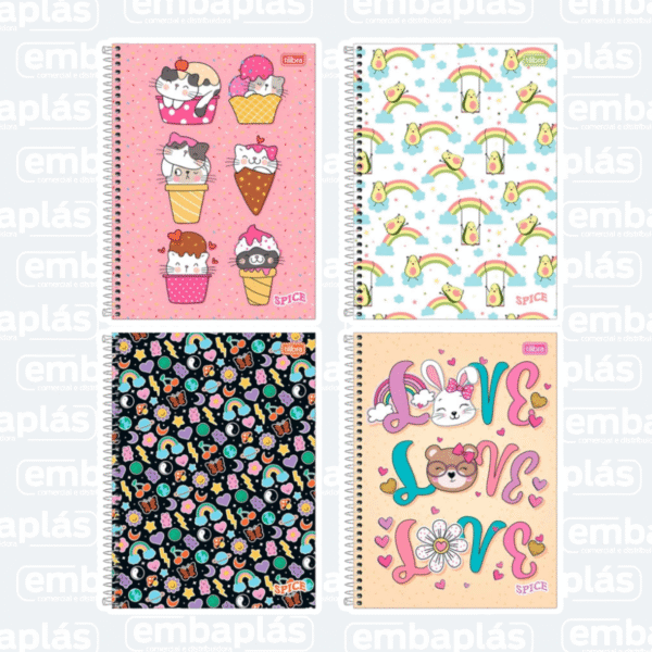 Caderno Universitário Capa Dura 12x1 192 Fls Spice Fem - TILIBRA