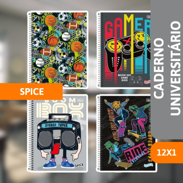 Caderno Universitário Capa Dura 12x1 192Fls Spice - TILIBRA - Imagem 2