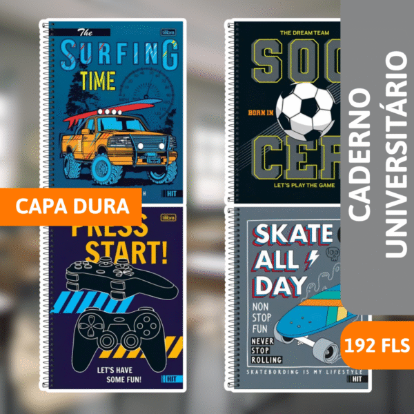 Caderno Universitário Capa Dura 12x1 192Fls Hit - TILIBRA - Imagem 2