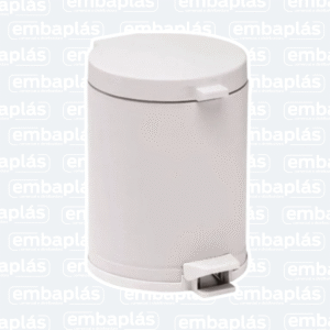 Lixeira C/ Pedal E Recipiente Plástico 15 Litros Branca - VIEL
