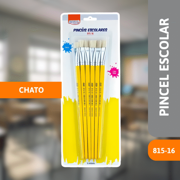 Pincel Escolar Chato 815-16 - BRW - Imagem 2