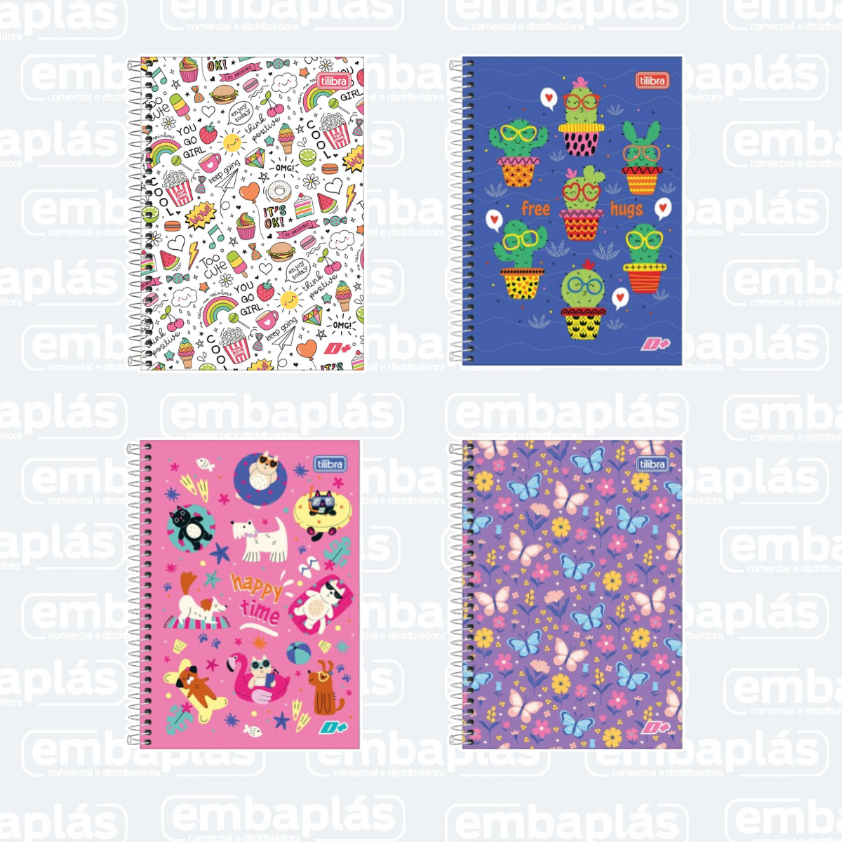 Caderno Capa Dura Espiral 1/4 200 Fls D+ Fem - TILIBRA