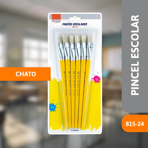 Pincel Escolar Chato 815-24 - BRW - Imagem 2