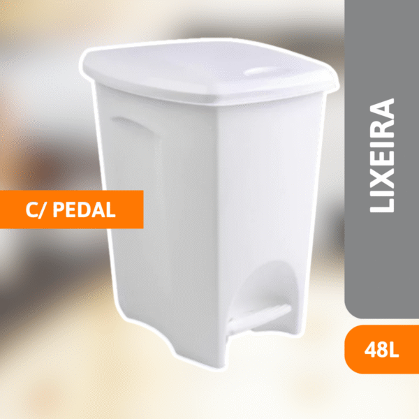 Lixeira Prática C/ Pedal 48 Litros - PLASÚTIL - Imagem 2