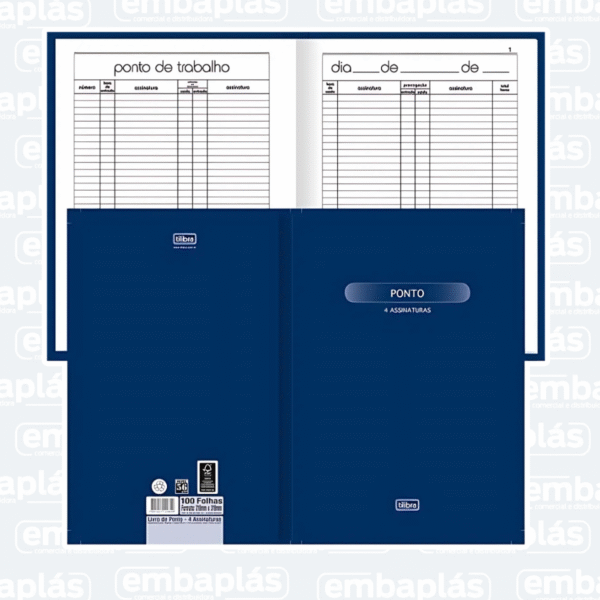 Livro Ponto 4 Assinaturas 100 Fls - TILIBRA