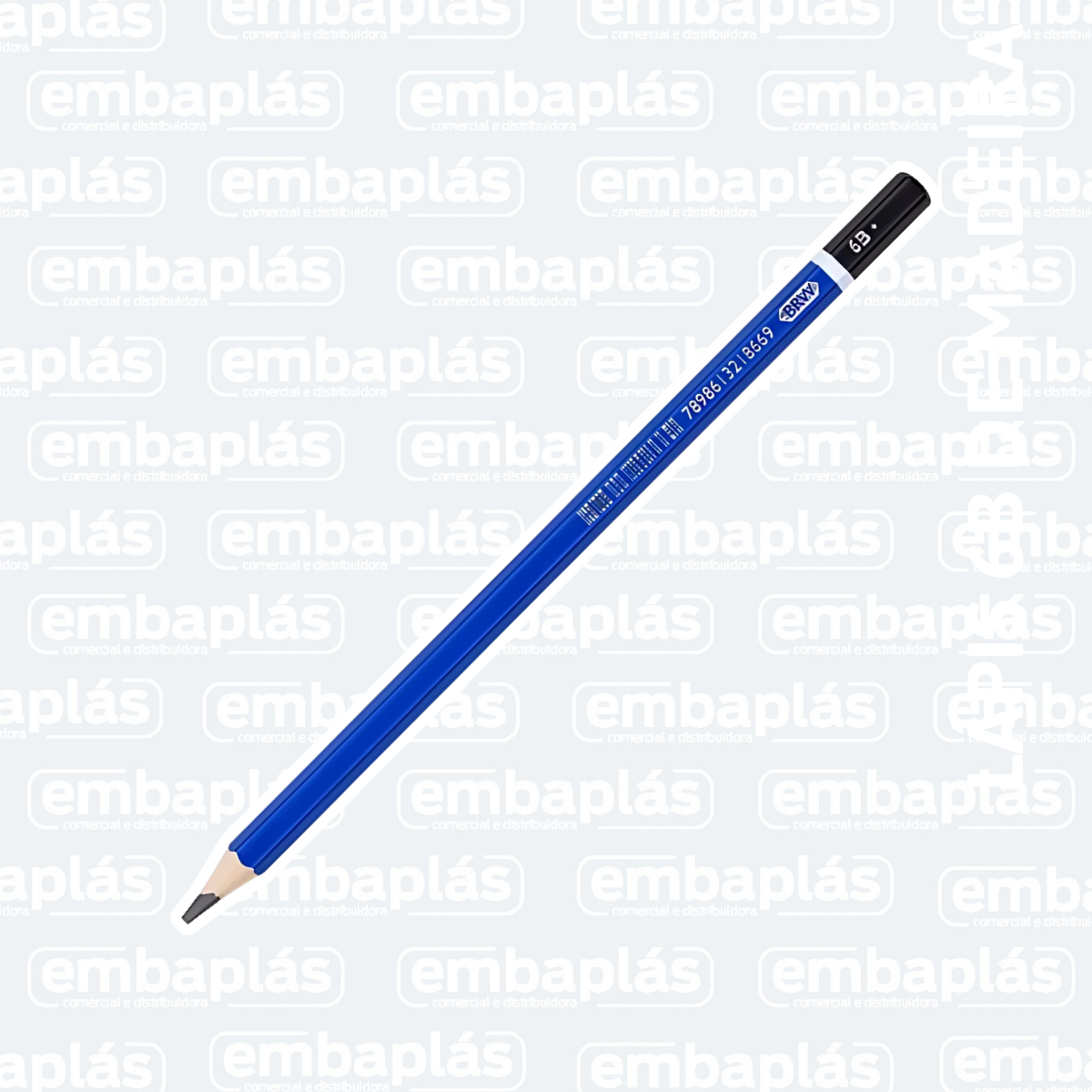 Lápis 6B De Madeira Sextavo - BRW