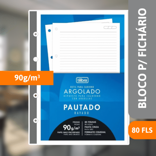 Bloco P/ Fichário Universitário 80 Fls - TILIBRA - Imagem 2