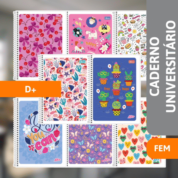 Caderno Universitário Capa Dura 20x1 400Fls D+ Fem - TILIBRA - Imagem 2