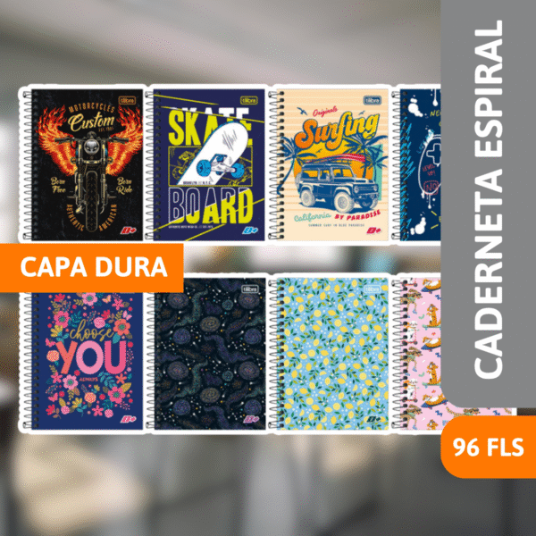 Caderneta  Espiral Capa Dura 1/8-D+ 96 Fls - TILIBRA - Imagem 2
