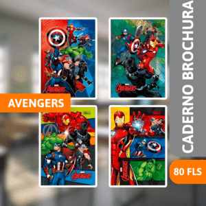 Caderno Brochura Capa Dura 80 Fls Avengers Asb - TILIBRA