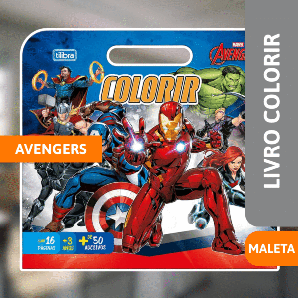 Livro Colorir Maleta Avengers - TILIBRA - Imagem 2