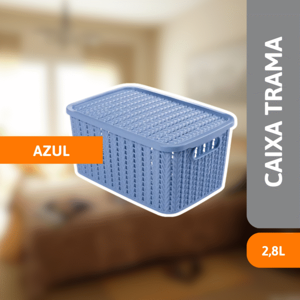 Caixa Trama 2,8 Litros Azul - PLASÚTIL - Imagem 2
