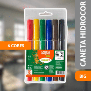 Canetinha Hidrocor Big C/ 6 Cores - LEONORA
