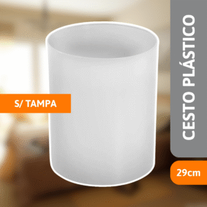 Cesto Plastico 29cm S/ Tampa - JSN