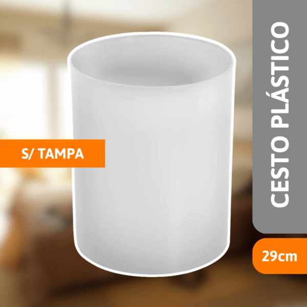 Cesto Plastico 29cm S/ Tampa - JSN - Imagem 2