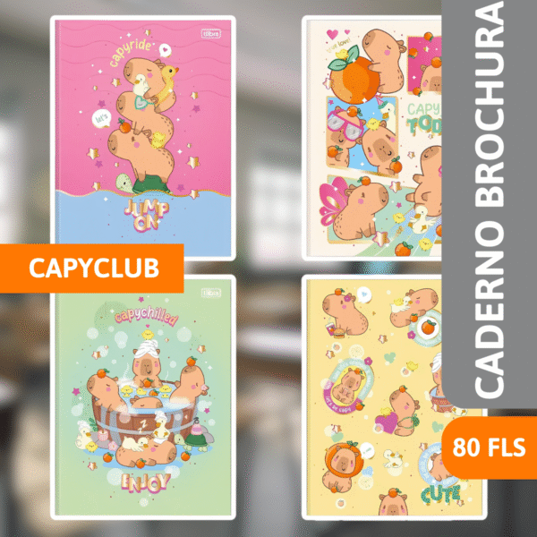 Caderno Brochurão Capa Dura 80 Fls Capyclub - TILIBRA - Imagem 2