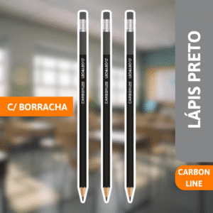 Lápis Preto Madeira C/ Borracha Carbon Line - LEONORA