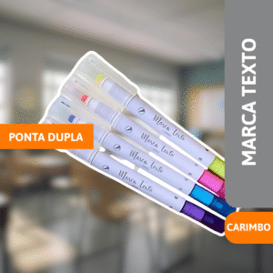 Marca Texto Ponta Dupla Carimbo - BRW