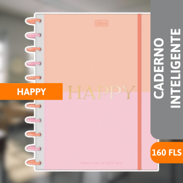 Caderno Universitário Inteligente 10x1 160Fls Happy -TILIBRA - Imagem 2