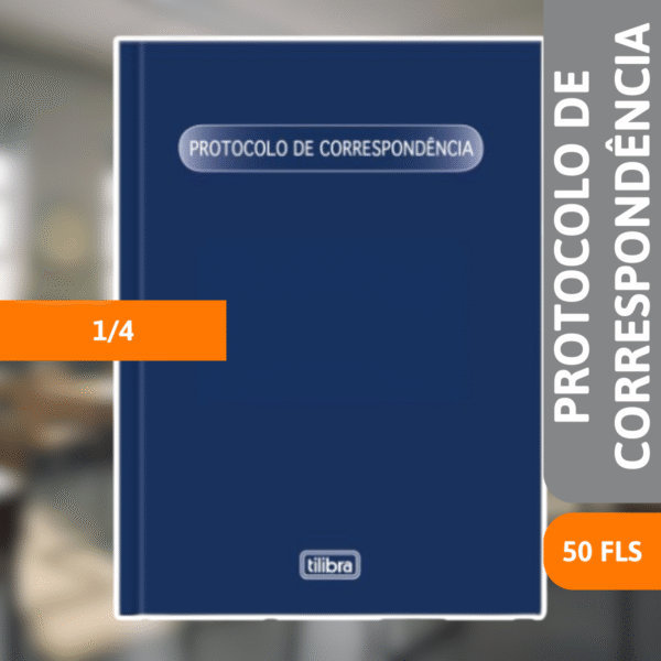 Livro Protocolo De Correspondência 1/4 C/ 50 Fls - TILIBRA - Imagem 2