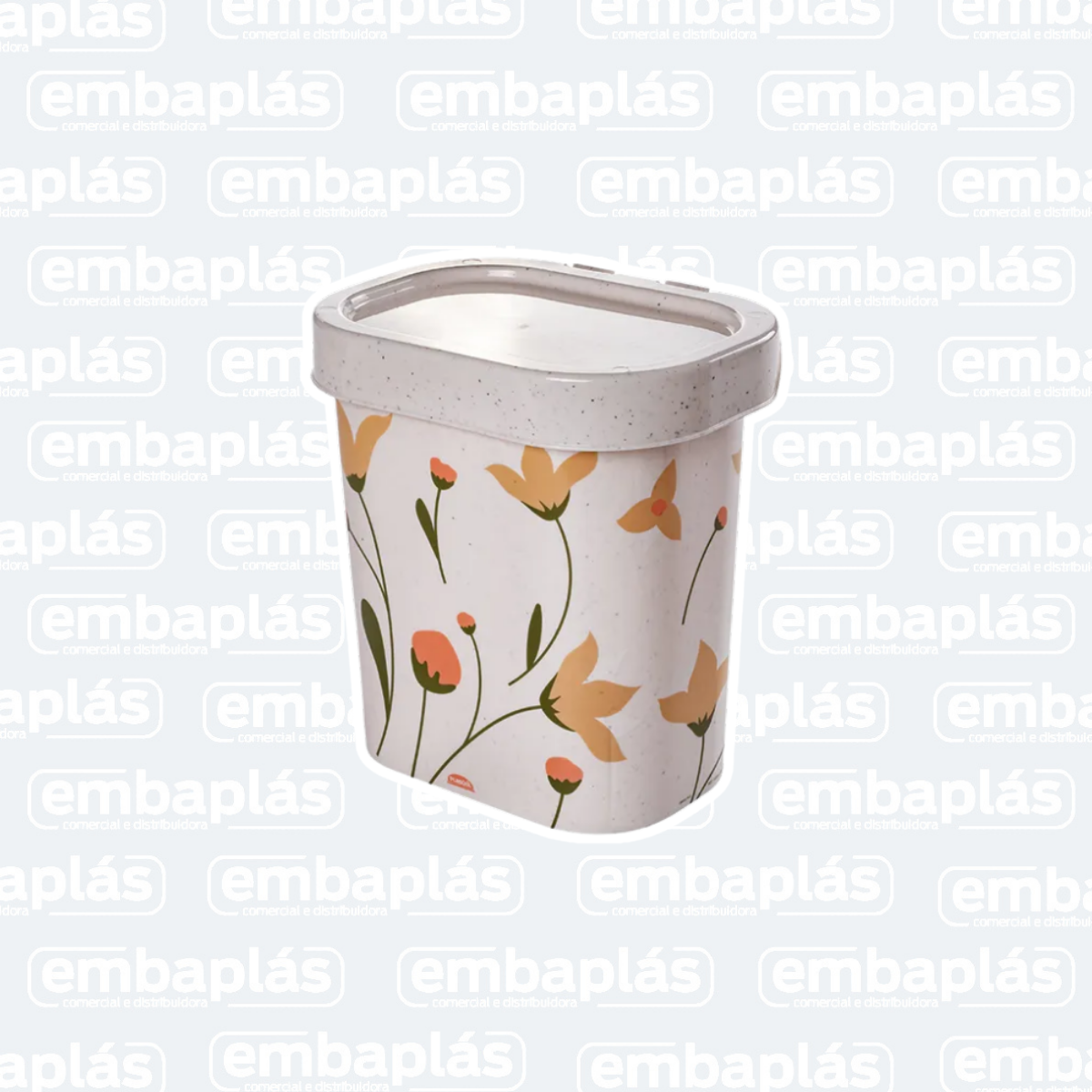 Lixeira Compacta Pia Decorada 2,5 Lts - PLASÚTIL