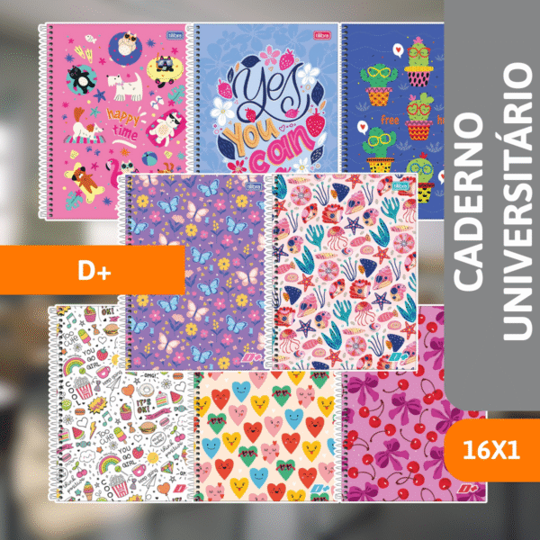 Caderno Universitário Capa Dura 16x1 320Fls D+ Fem - TILIBRA - Imagem 2
