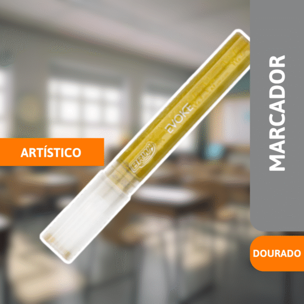 Marcador Artístico Evoke Acrylic Dourado - BRW - Imagem 2