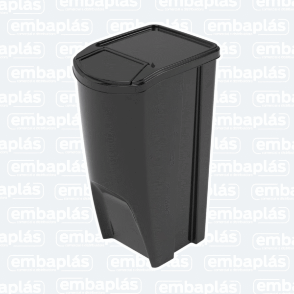 Lixeira Empilhável E-Black 45 Litros - PLASÚTIL