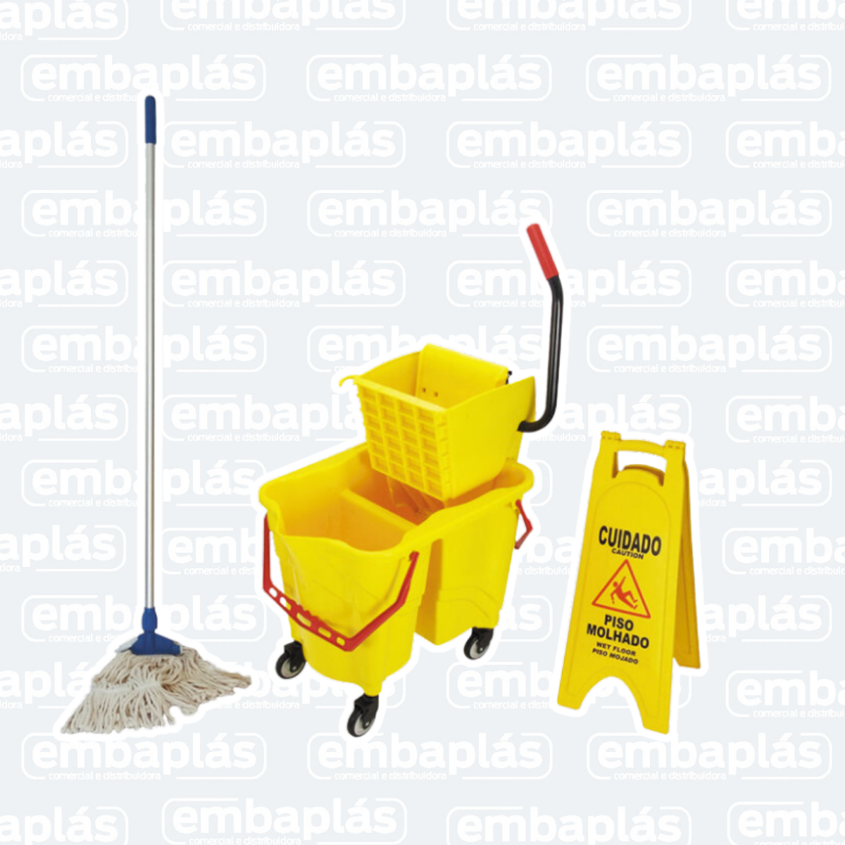 Balde Espremedor P/ Limpeza Kit Completo - JSN