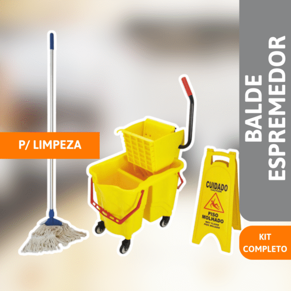 Balde Espremedor P/ Limpeza Kit Completo - JSN - Imagem 2